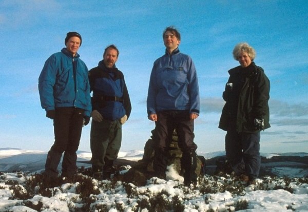 Chris Crocker's 600th, Crock, 11 January 2003 Alan Dawson, Paul Richardson, Chris Crocker, Jo Innes (photo: Chris Crocker)