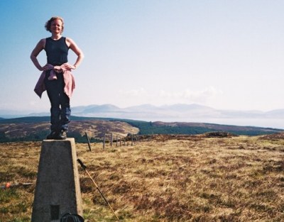 Sgreadan Hill summit (photo: Graham Illing). The tree density is no longer a problem, but some feel it's still a wee shite