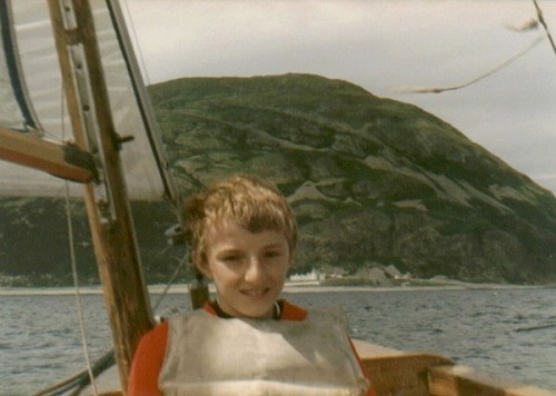Colin Brash approaches Ailsa Craig in 1982 for his first Marilyn