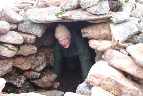 Eric Young near the summit of Ronas Hill (photo: Alan Dawson)