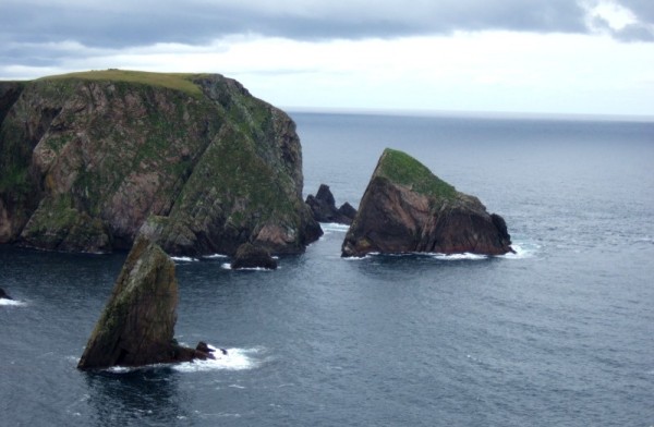 Malcolm's Head and Fogli Stack, Fair Isle (photo: Alan Dawson)