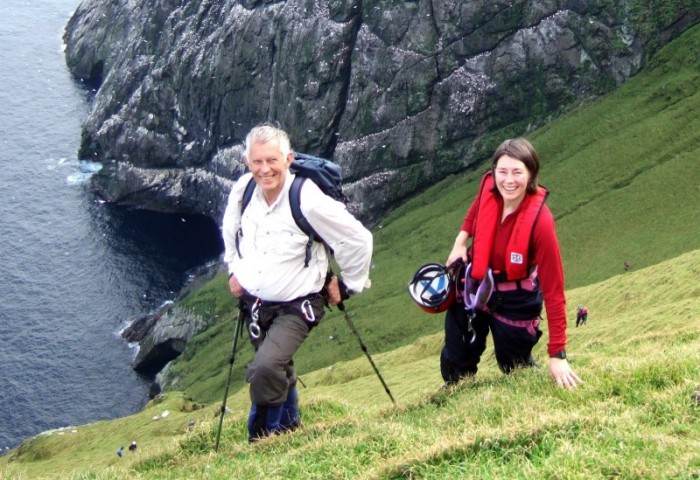 Iain Brown and Alison Richardson on Boreray (photo: Alan Dawson)