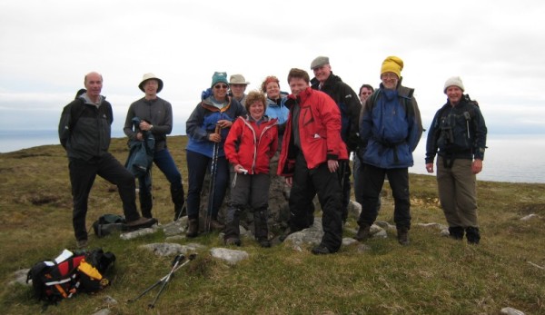Alan Castle (second right) on Mingulay (photo: Graham Illing)