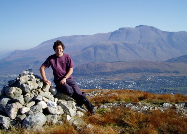 Brian Ewing on Meall an t-Slamain (photo: Brian Ewing)