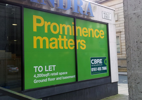 Someone in Manchester understands (photo: Martin Richardson)