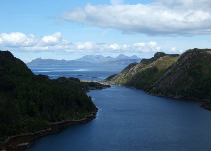Eilean Shona (left), Eigg and Rum (photo: Alan Dawson)
